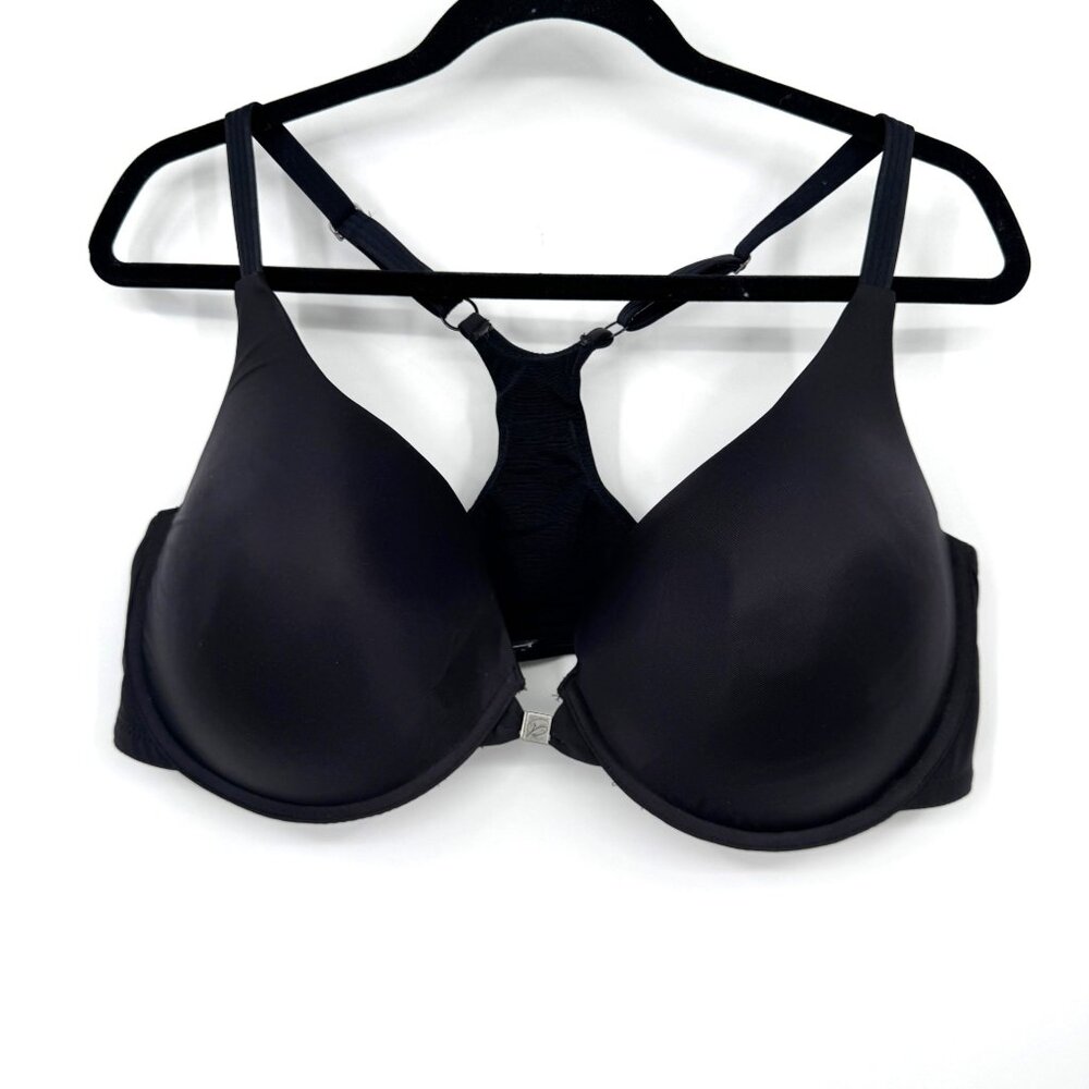 Parish Fe Black Racerback Underwire Bra 44DDD With Front Closure